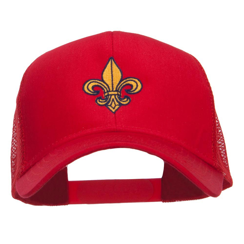 Fleur De Lis Embroidered Mesh Baseball Cap - Breathable Adjustable Hat for Men & Women - Perfect for Golf, Running, Outdoor Sports and Casual Wear