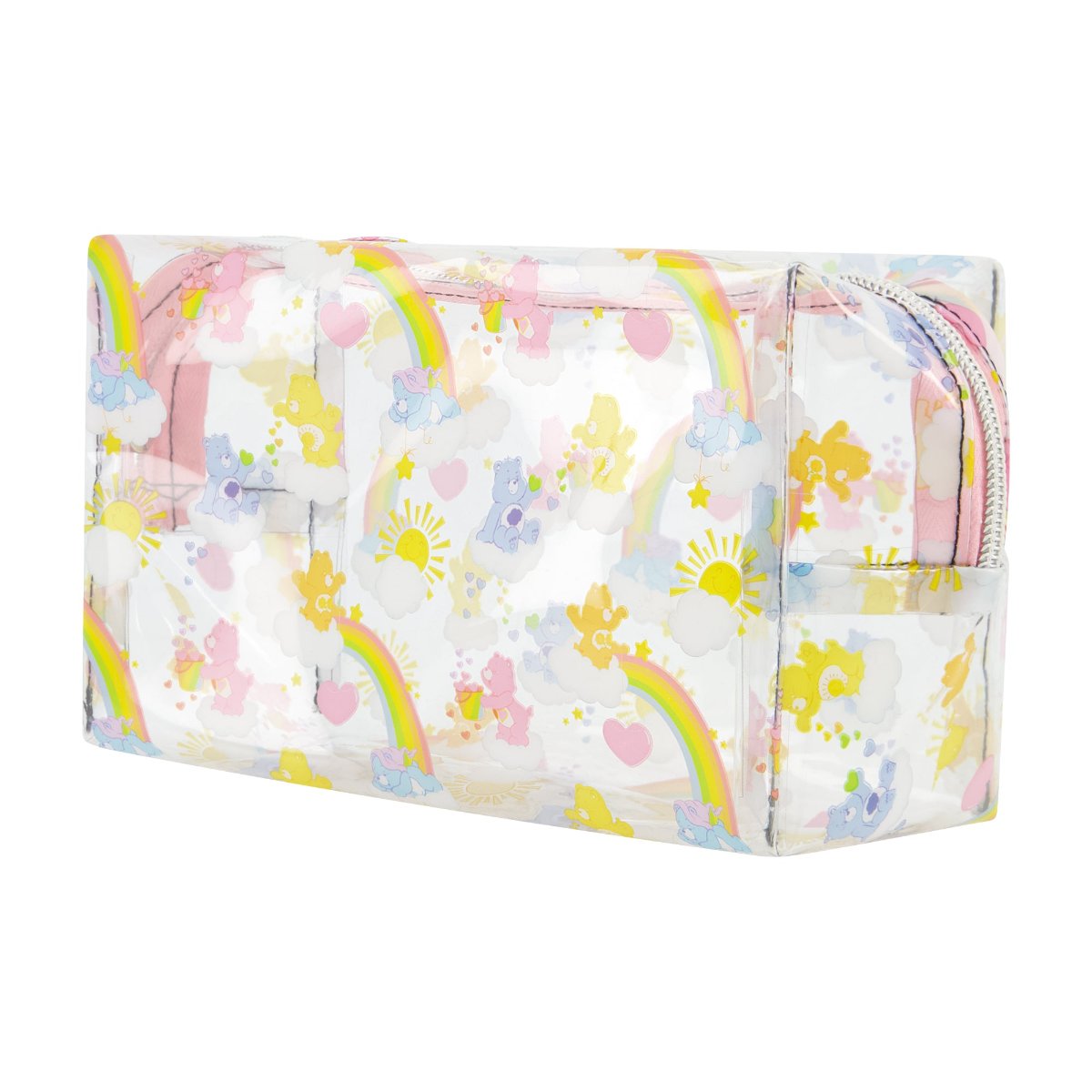 Care Bears Rainbow Clouds Cosmetic Travel Bag - Waterproof Makeup Organizer for Women & Teens - Perfect for Travel, Gym, and Daily Essentials Storage