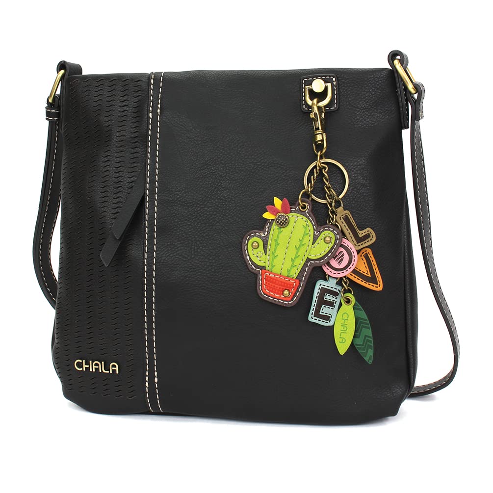 CHALA Laser Cut Crossbody Bag - Faux Leather Purse for Women, Black - Stylish & Lightweight for Daily Use, Shopping & Travel