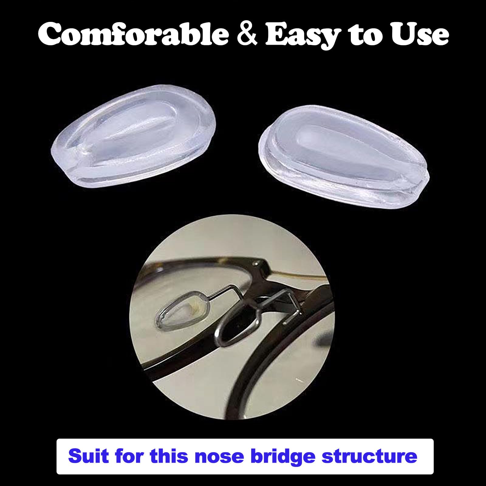 10 Pairs Soft Silicone Nose Pads for Oakley Sunglasses Replacement - Clear Anti-Slip Eyeglass Nose Pads for Comfortable Fit - Perfect for Sports, Reading & Everyday Use