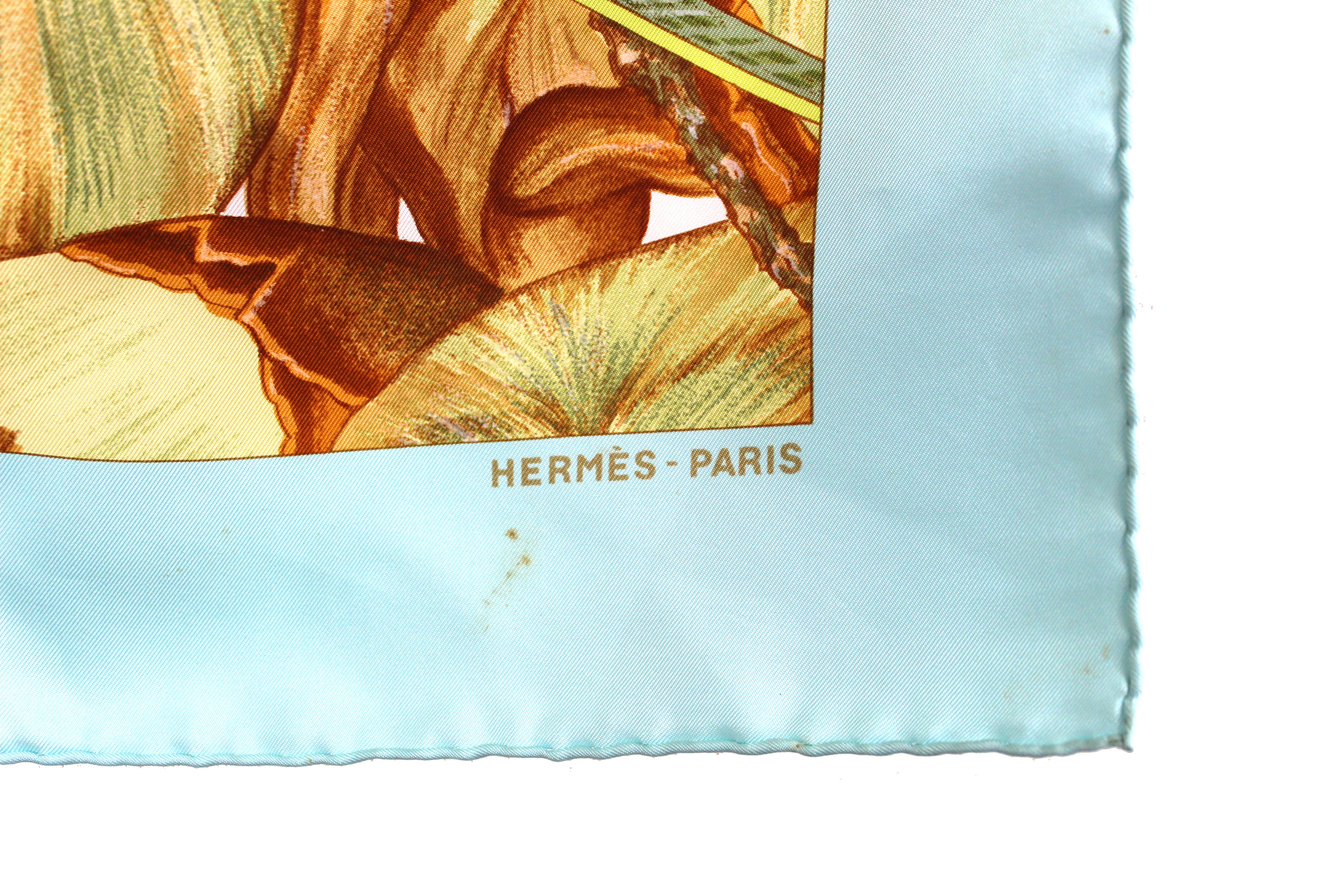 Authentic Hermes Silk Scarf - Jardin Creole Design 90cm - Luxury Fashion Accessory for Women, Perfect for Gifts, Parties, and Everyday Elegance