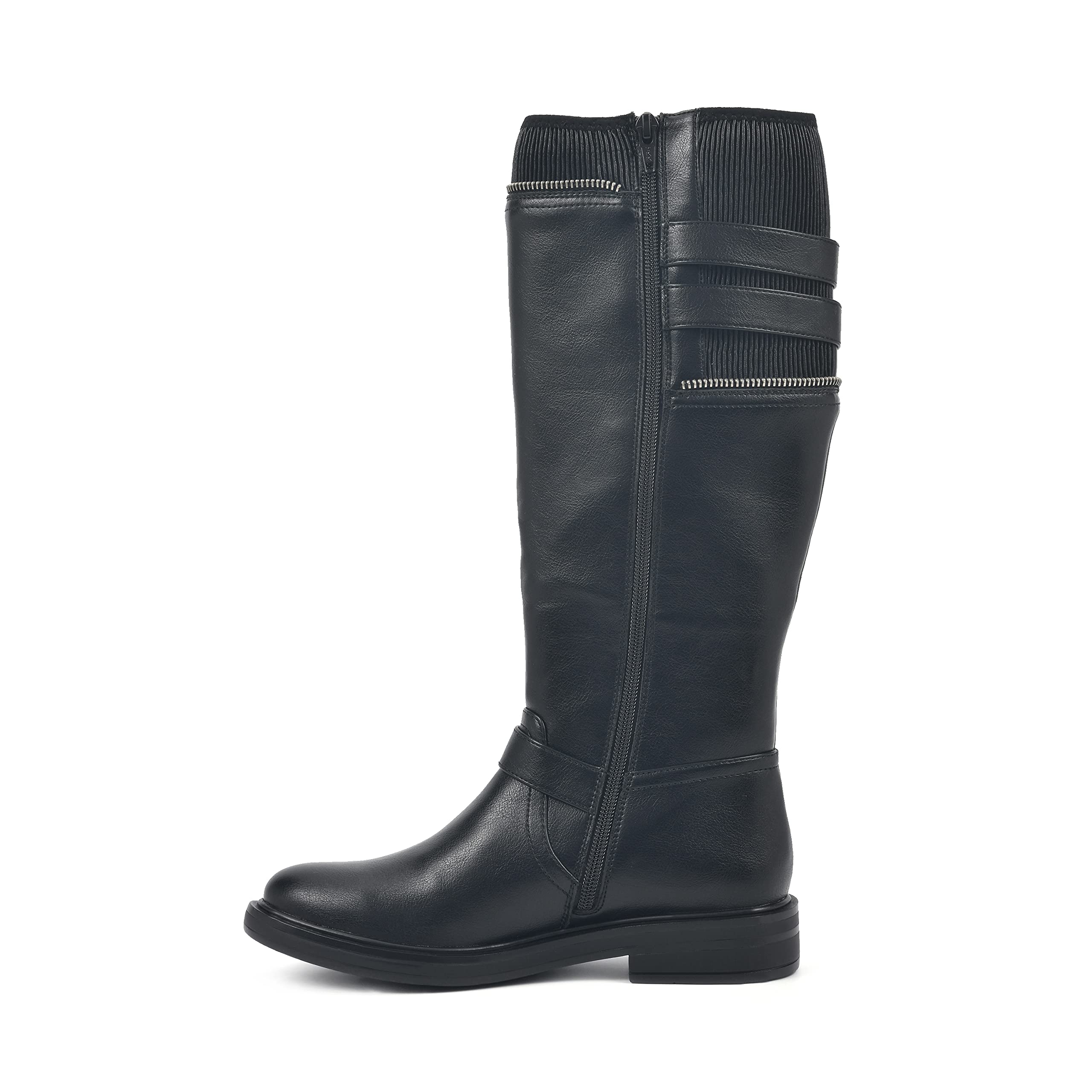 WHITE MOUNTAIN Women's Mazed Tall Shaft Boot - Comfortable Ankle Booties for Women, Fashionable Winter & Fall Boots with Cushioned Insole - Perfect for Office, Casual Outfits & Date Nights