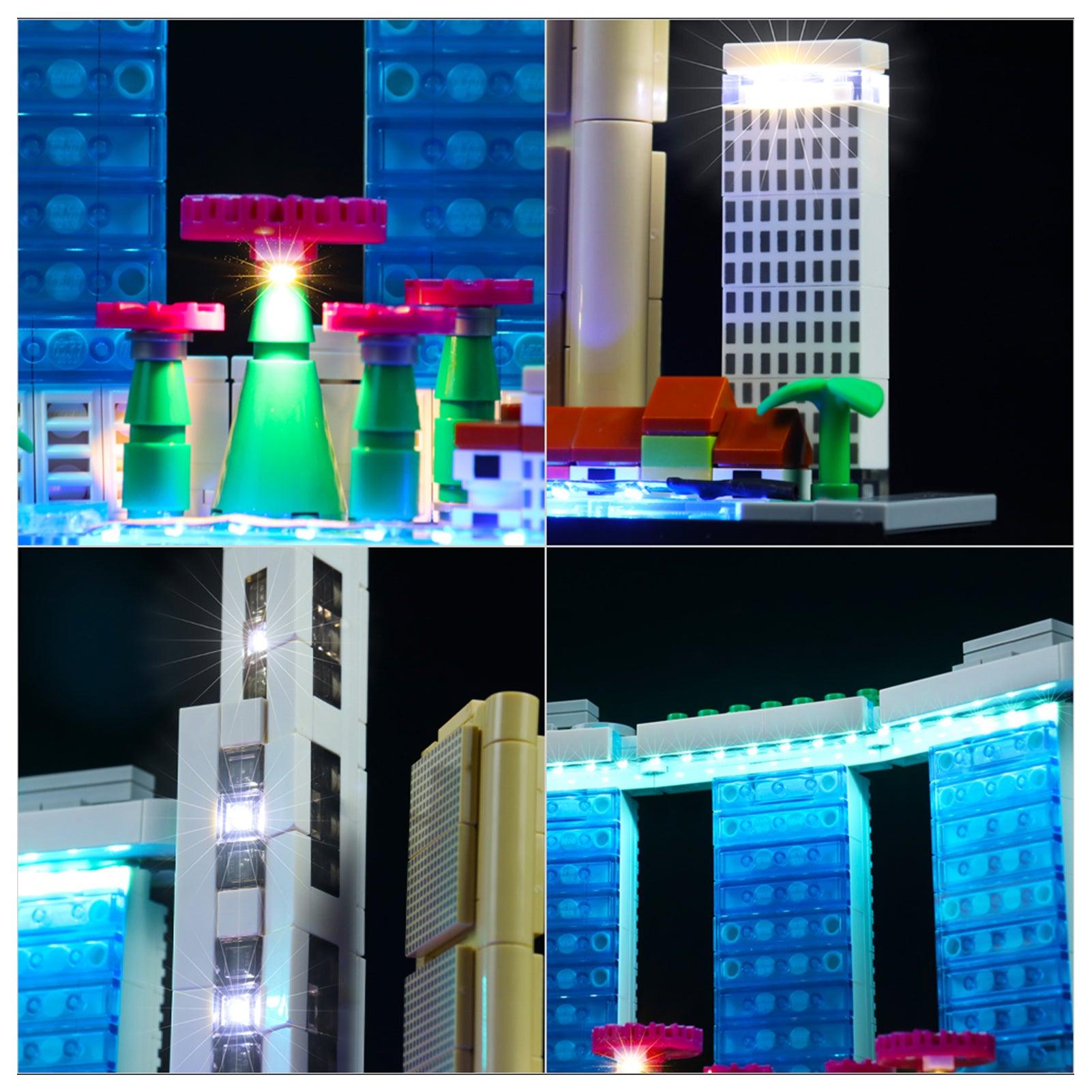 LEGO Architecture Singapore 21057 Light Kit - LED Lighting Set for LEGO Models - Perfect for Home Display, Office Decor & Gift for LEGO Fans