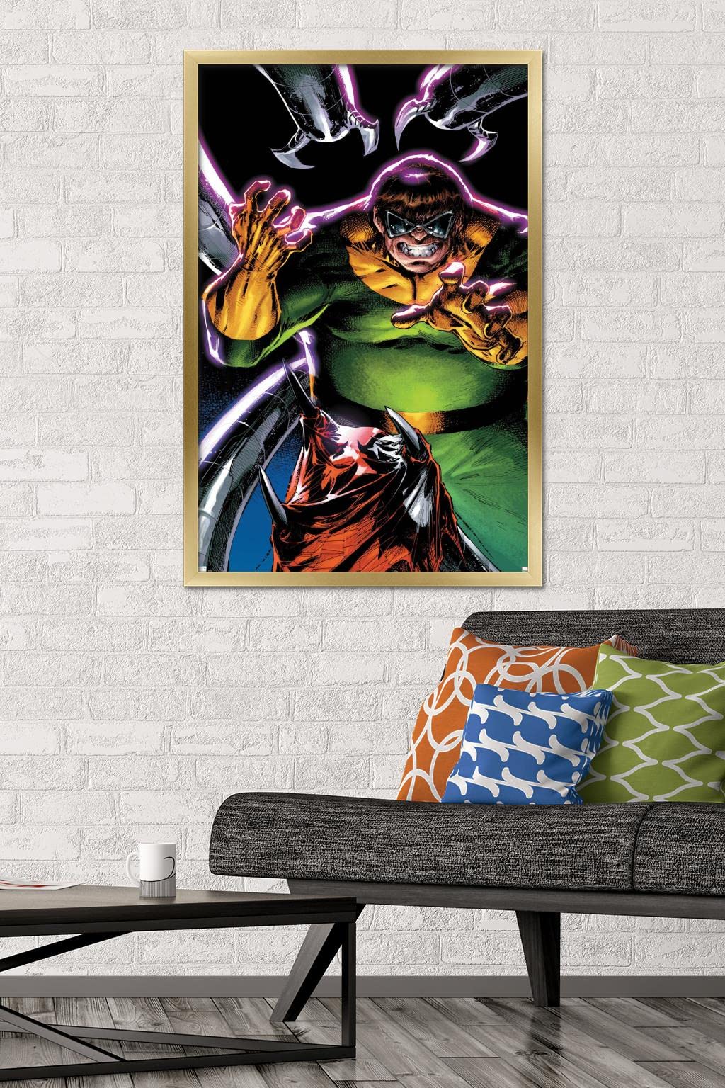 Marvel Comics Doctor Octopus The Amazing Spider-Man #3 Gold Framed Wall Poster 34