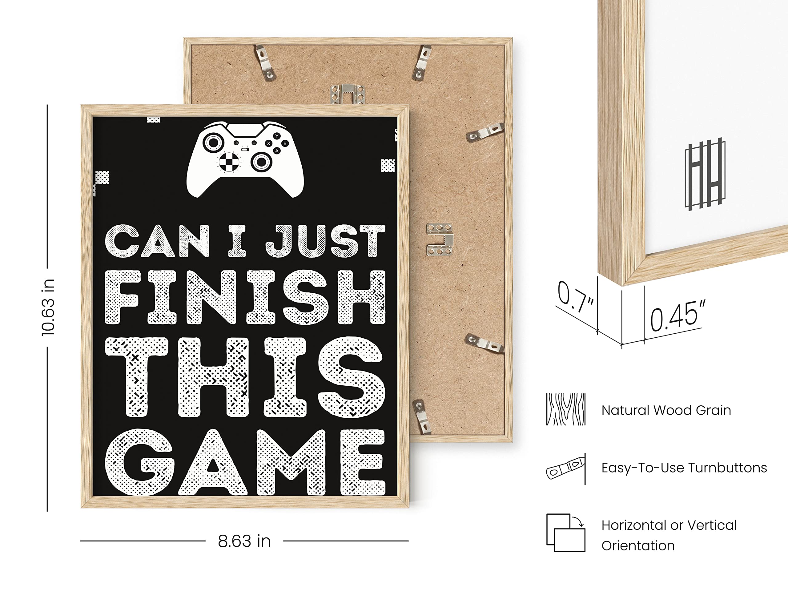 HAUS AND HUES Gaming Posters for Gamer Room Decor - Xbox Game Posters, Video Game Wall Art & Gamer Wall Decor (Beige Frame, 8x10) - Perfect for Gaming Rooms, Man Caves & Esports Themed Spaces