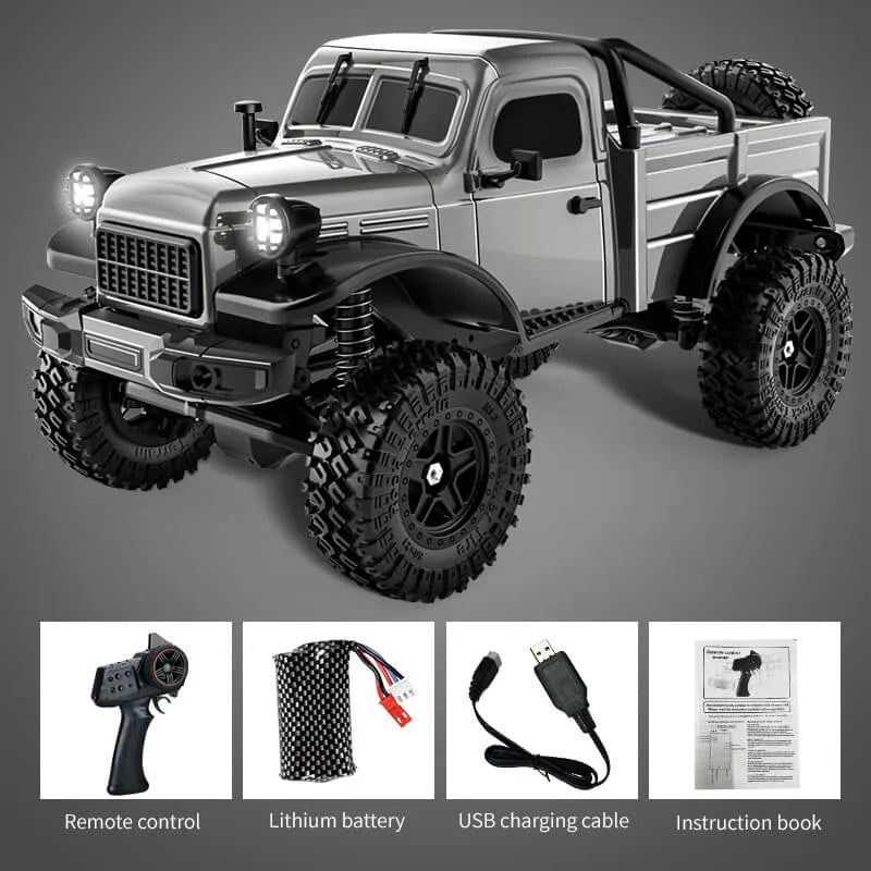 JJRC C8813 4WD 2.4GHz Remote Control Rock Crawler Truck - Off-Road RC Car with Climbing Ability for Kids & Adults | Perfect for Backyard Adventures, Trail Crawling & Off-Road Racing