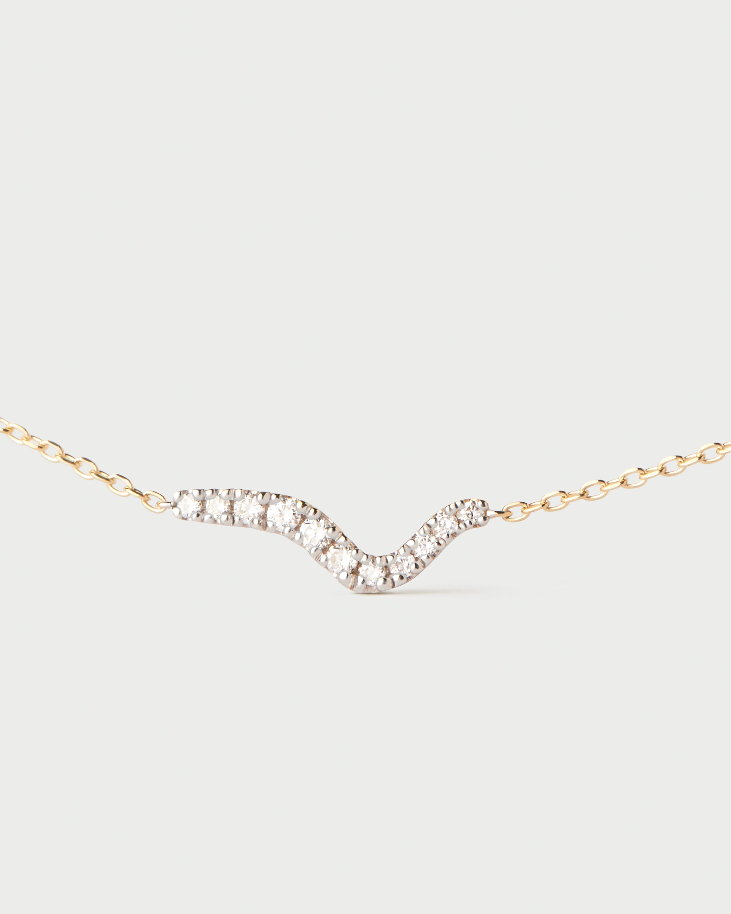 Elegant Diamond & Gold Flow Necklace for Women - Perfect for Weddings, Parties & Special Occasions