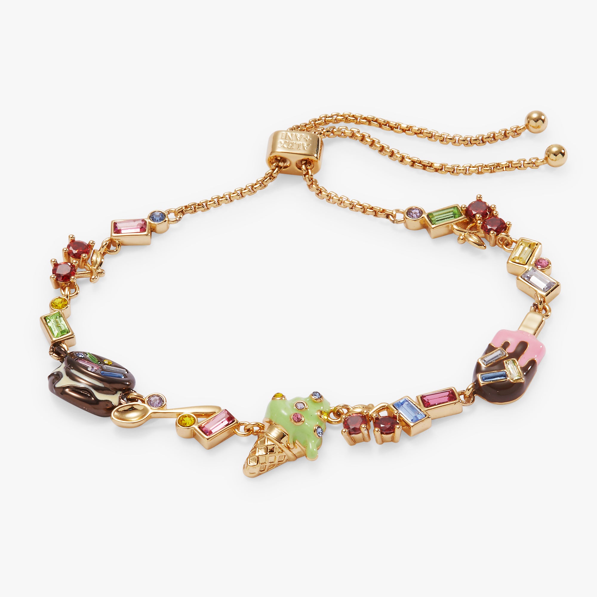Trendy Ice Cream Bolo Bracelet for Women - Adjustable Beaded Charm Anklet - Perfect for Summer Outfits, Beach Parties & Festival Fashion