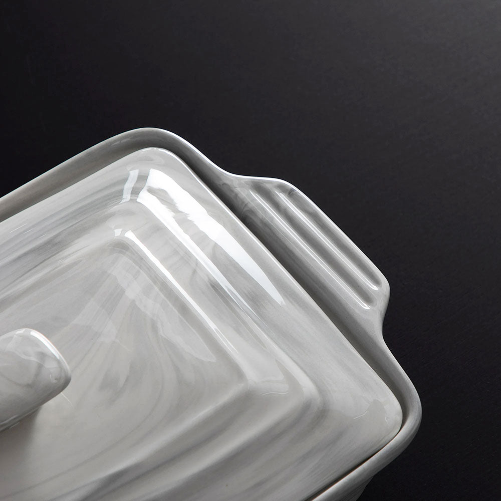 Maddox Covered Rectangular Casserole Dish - 3QT Oven Safe Baking Pan with Glass Lid - Perfect for Casseroles, Lasagna & Holiday Cooking | Microwave & Dishwasher Safe