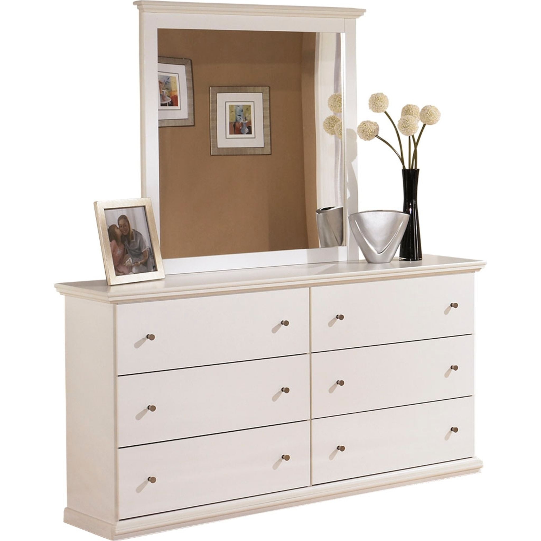 Bostwick Shoals 5-Piece Queen Bedroom Set in White - Modern Bed Frame, Nightstand & Dresser for Cozy Master Bedroom Decor