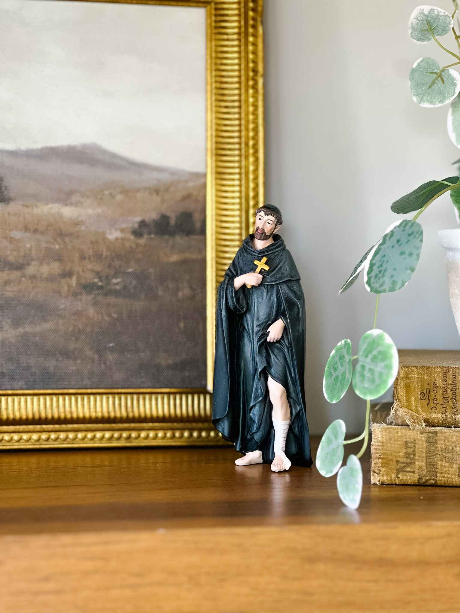 St. Peregrine Statue - Patron Saint of Cancer Patients - Handcrafted Religious Figurine for Home Altar, Prayer Space & Healing Devotion