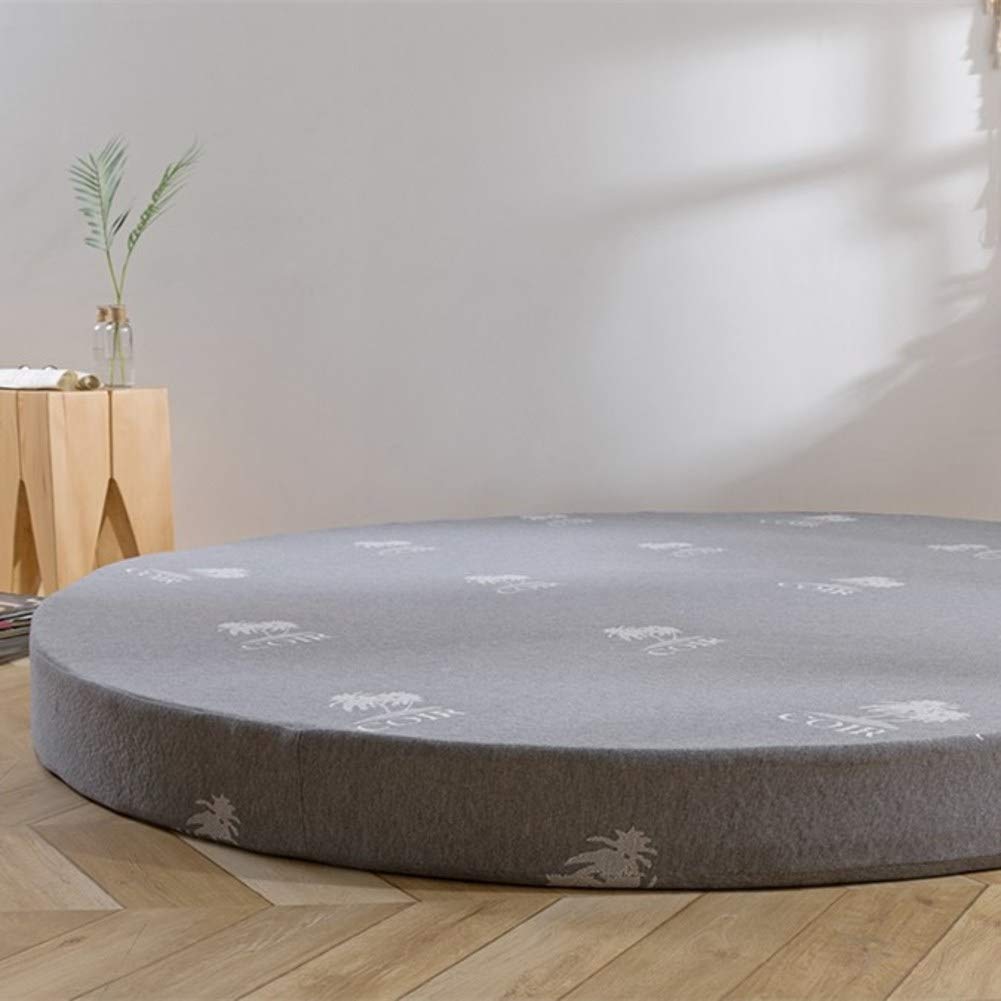 8cm Thick Round Memory Foam Floor Mattress - 200cm Diameter Breathable Tatami Mat with Removable Cover | Perfect for Guest Beds, Dorm Rooms, Meditation & Cozy Floor Sleeping