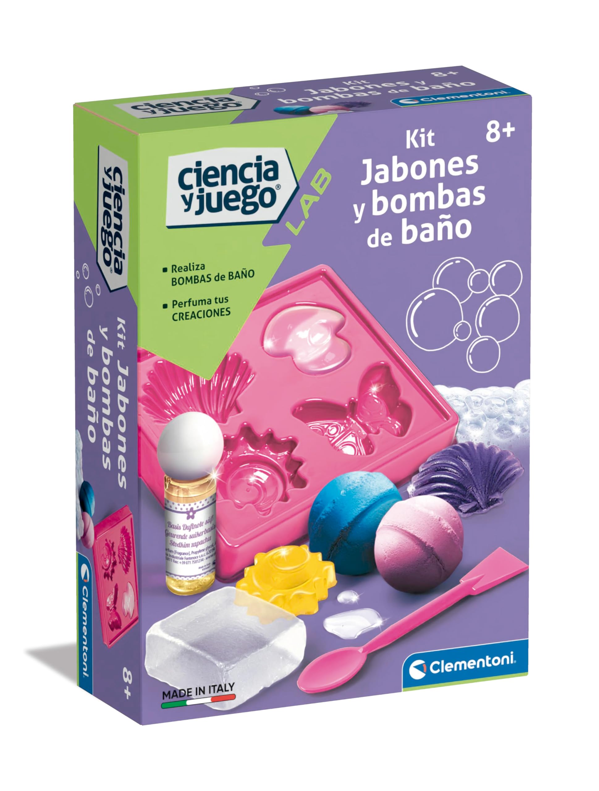 Clementoni Soap & Bath Bomb Making Kit for Kids - DIY Craft Set with Molds, Scents & Colors (55531) - Fun Science Experiment & Creative Gift for Boys & Girls