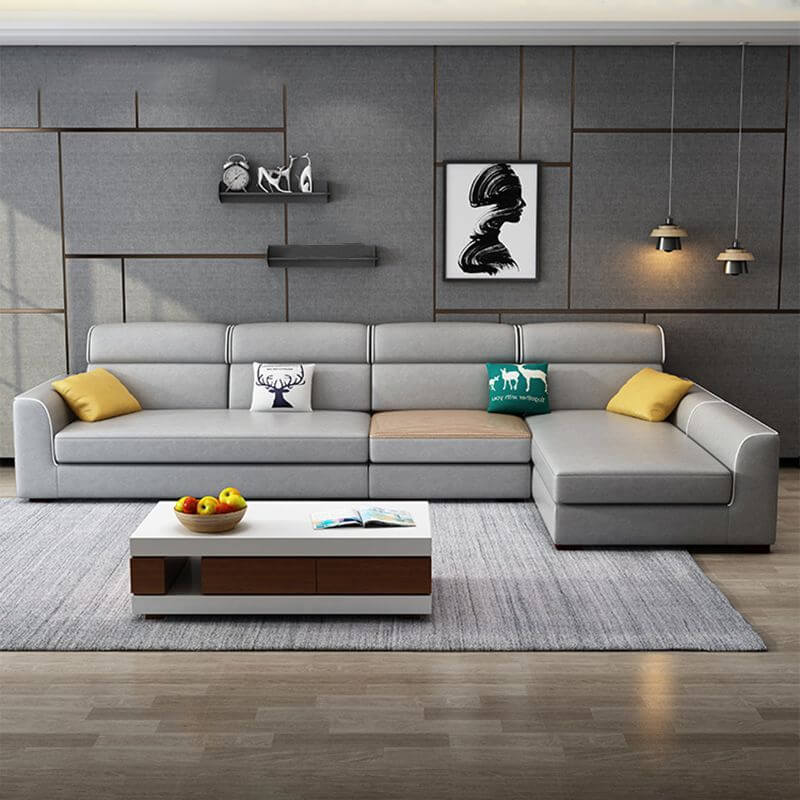Modern Modular Sectional Sofa - Nordic Style Corner Couch with Armrests for Living Room, Lounge & Small Spaces - Comfortable & Stylish Home Furniture