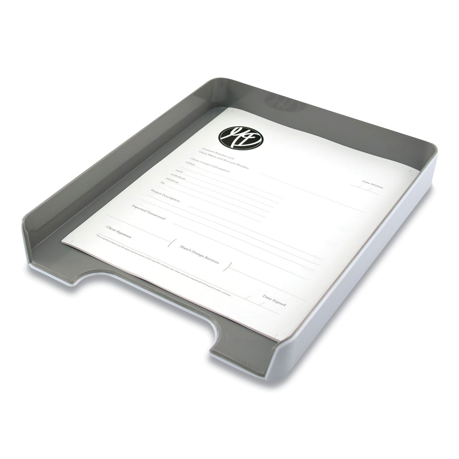 Advantus Fusion Letter Tray - 1 Section File Organizer for Letter Size Documents (12.63