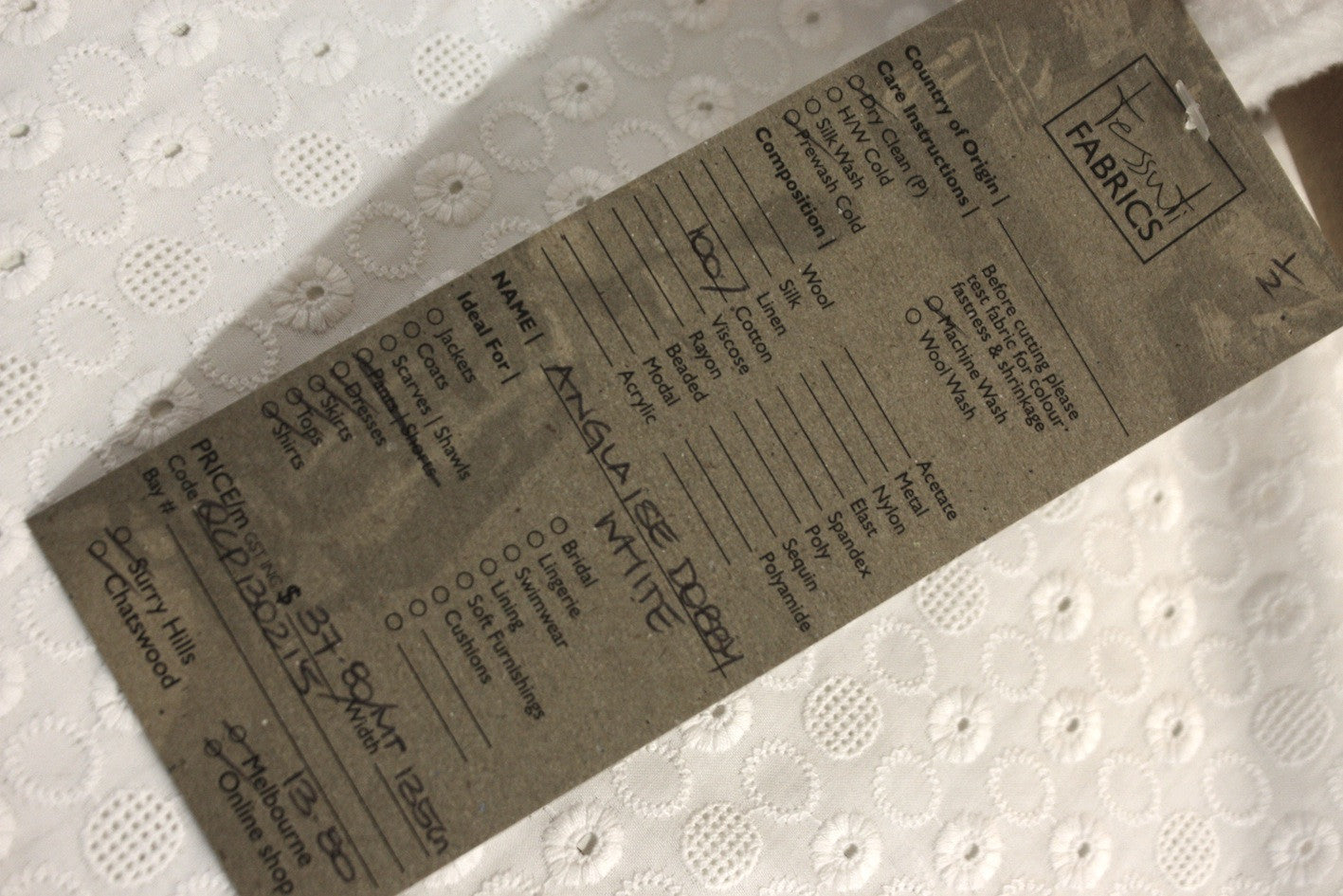 Premium Dobby White Fabric - Soft & Breathable Cotton Blend for Dresses, Shirts & Home Decor - Perfect for Sewing, Quilting & DIY Projects