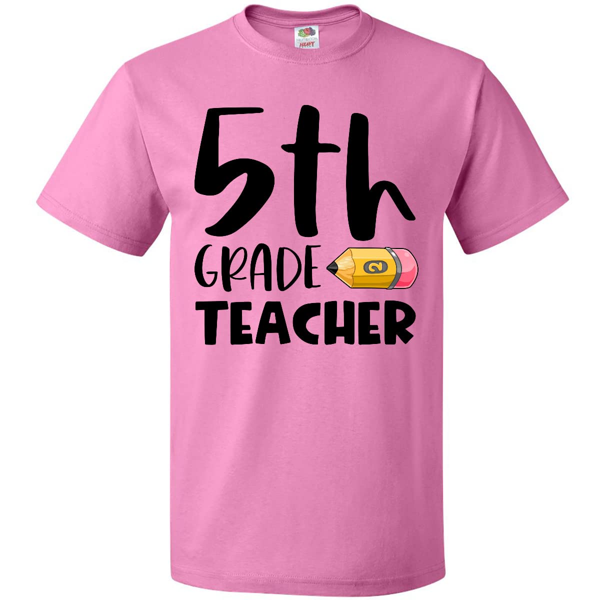 Inktastic Fifth Grade Teacher Pencil Graphic T-Shirt - Fun & Comfortable Tee for Teachers, Back to School, Classroom Appreciation Gifts