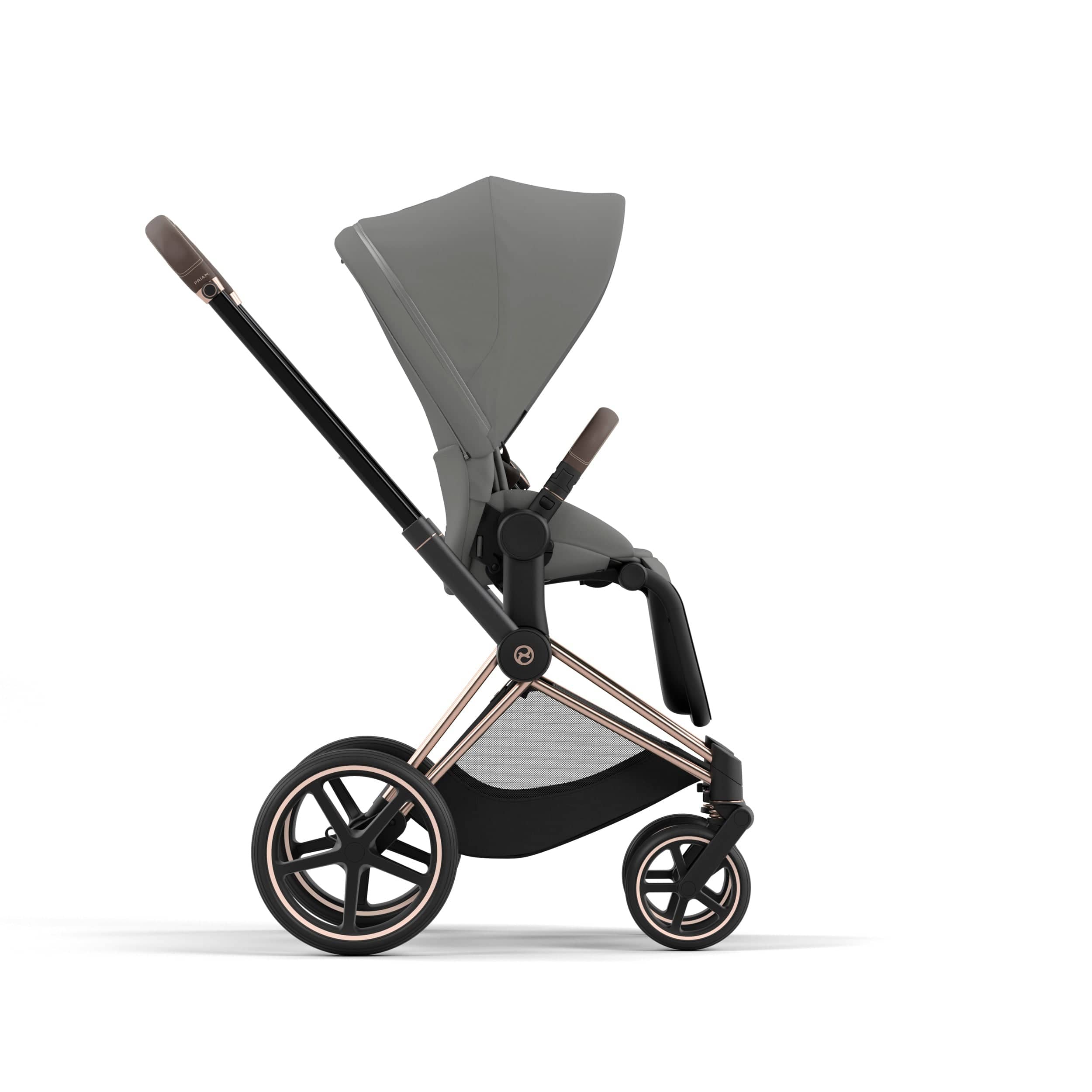 Cybex Priam 4 Complete Luxury Stroller - Rose Gold & Brown | Premium Baby Stroller for Newborns & Toddlers | Perfect for City Walks, Shopping & Travel