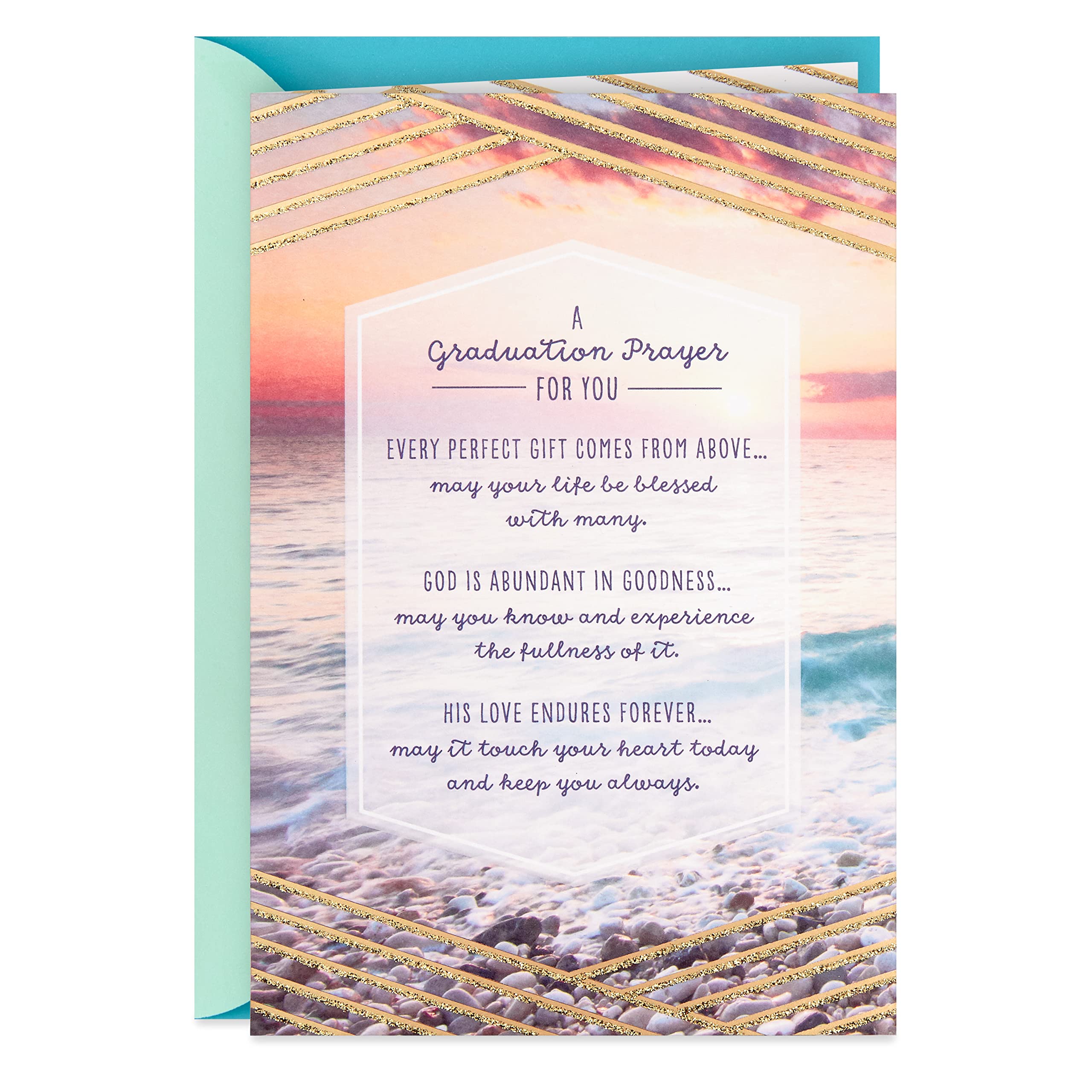 DaySpring Religious Graduation Card with Prayer - Inspirational Christian Graduation Greeting Card for High School & College Graduates - Perfect for Commencement Ceremonies & Graduation Parties