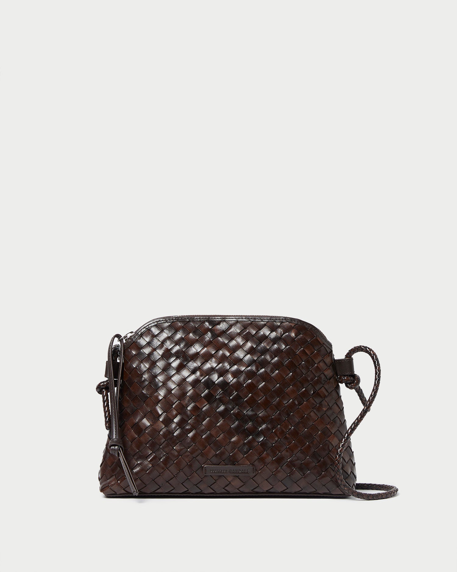 Mallory Chocolate Brown Woven Leather Crossbody Bag for Women - Stylish & Durable Everyday Purse for Work, Travel & Shopping