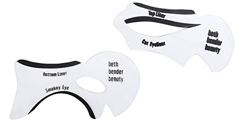Frackson 2Pcs Cat Eye Makeup Stencil Set - Reusable Eyeliner Template Kit for Winged Eyeliner, Perfect for Women & Girls - Great for Parties, Halloween & Cosplay Makeup Looks