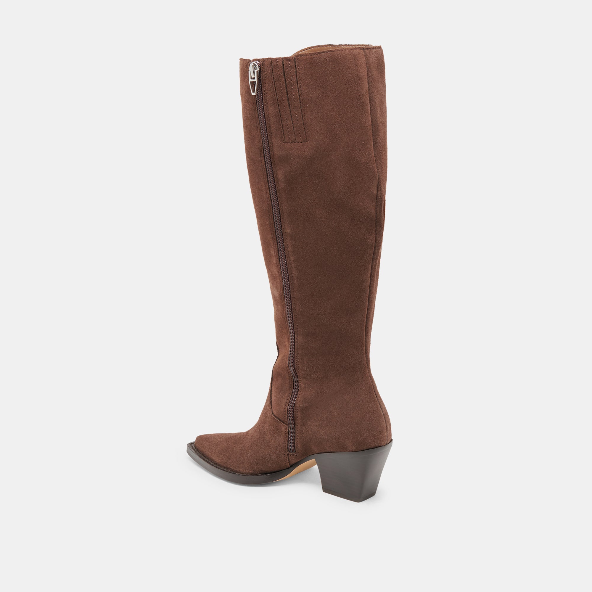 RAJ Extra Wide Calf Boots for Women - Dark Brown Suede Ankle Boots - Comfortable & Stylish for Work, Casual Outfits, and Fall Fashion