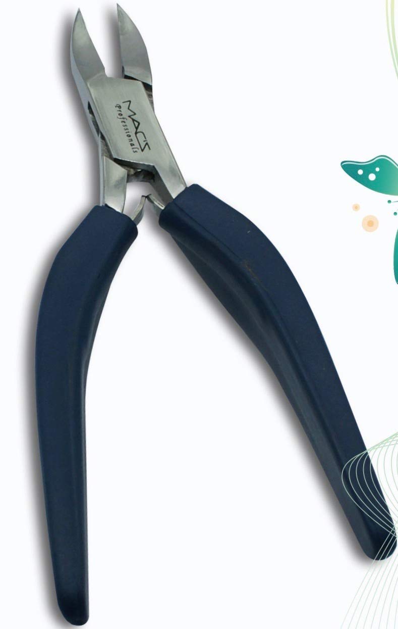 Professional Stainless Steel Toe Nail Clippers - Soft Grip Ingrown Nail Nipper with Double Spring for Precise Trimming | Pedicure Tool for Home & Salon Use | High Grade Surgical Steel Nail Care Clipper MACS-1001