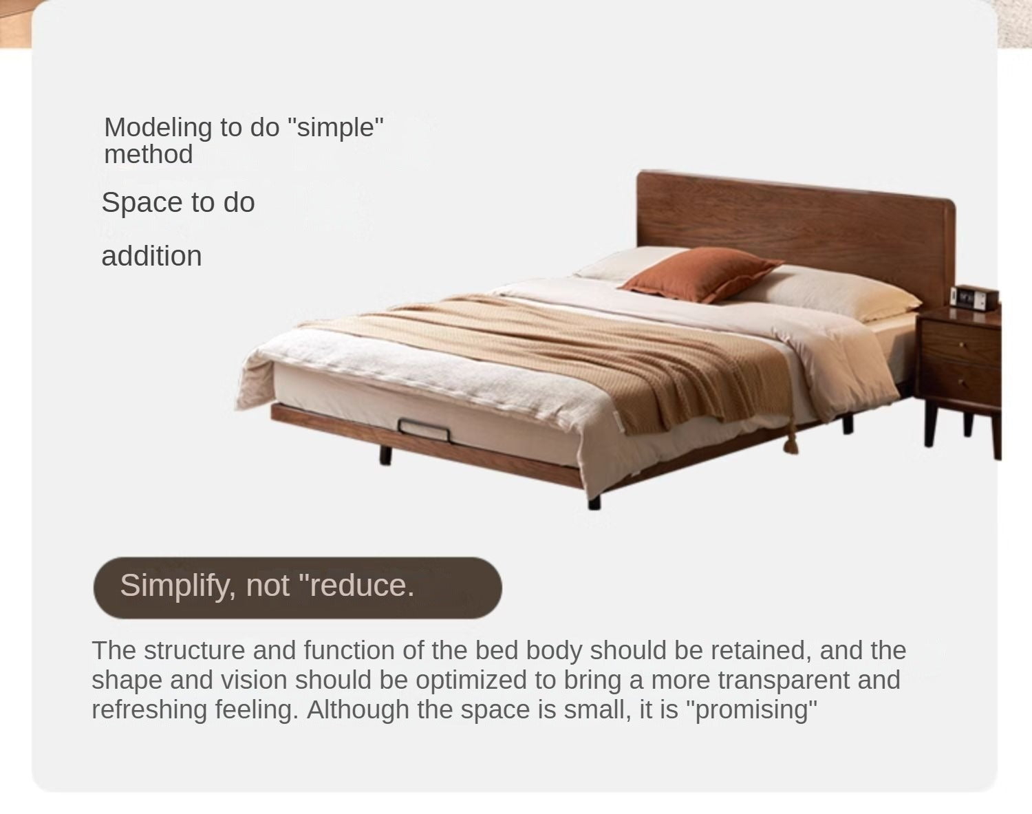 Solid Oak Wood Floating Bed Frame - Modern Platform Bed with Suspended Design for Bedroom, Guest Room & Loft