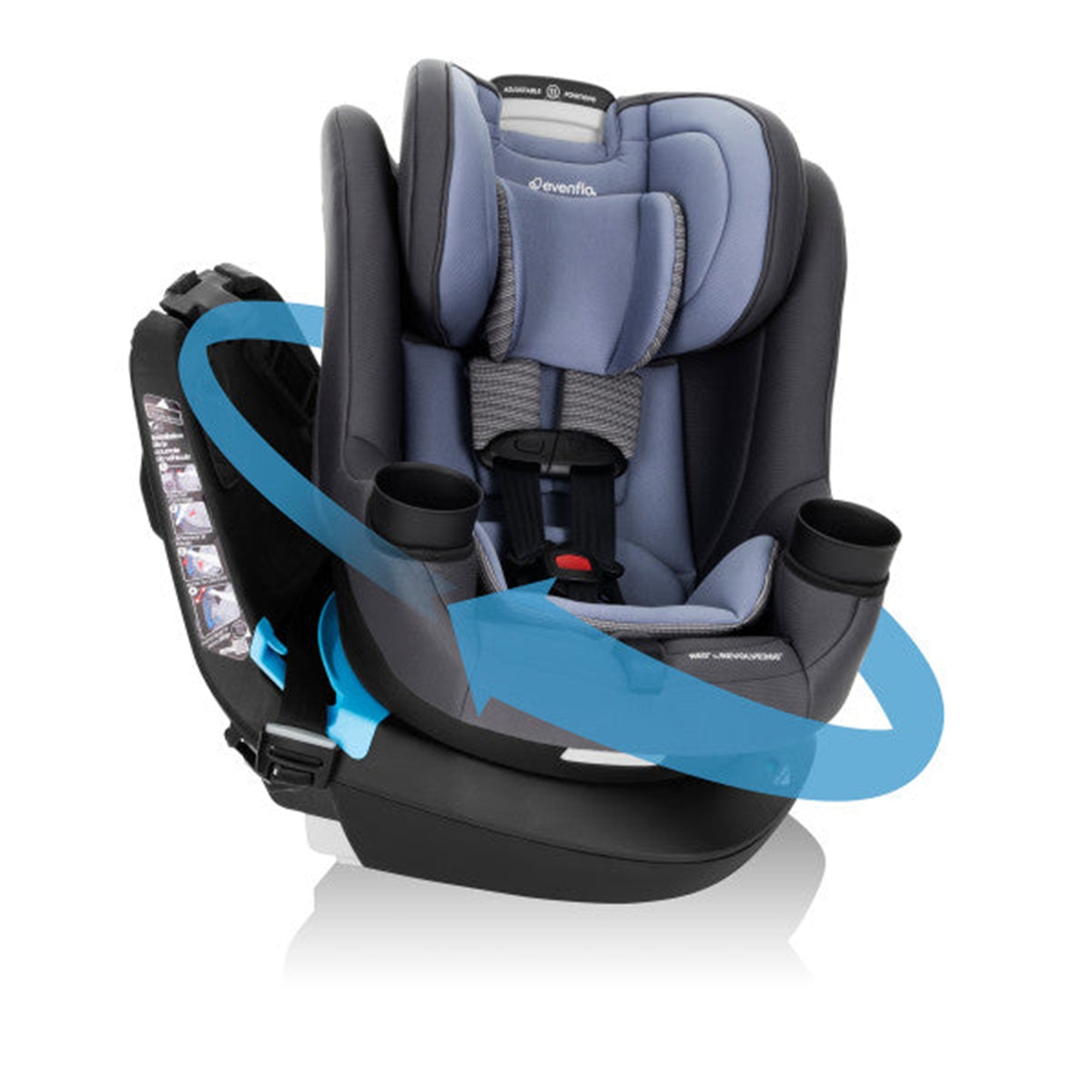Evenflo Revolve360 Rotational Convertible Car Seat - 360° Swivel & Rear-Facing to Forward-Facing - Safe for Infants & Toddlers 5-50 lbs - Perfect for Travel & Daily Commutes
