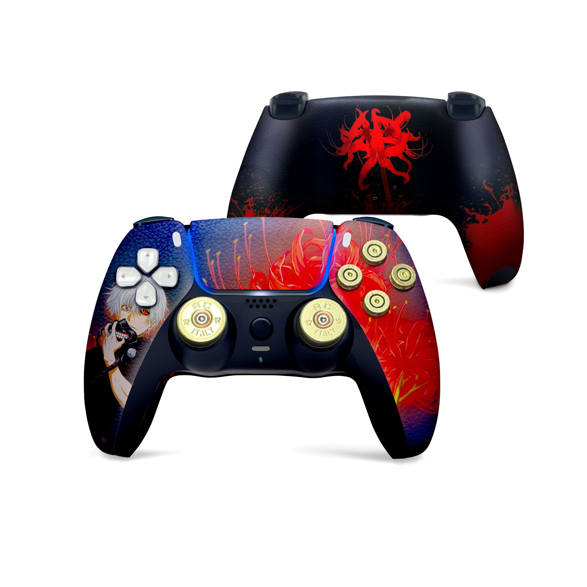 Tokyo Ghoul Custom Wireless PS5 Controller - Compatible with Playstation 5 Console | Hydro-Dip Printed Gamepad (Not Just a Skin) | Officially Licensed & Made in USA | Perfect for Gaming, Streaming & Esports Tournaments