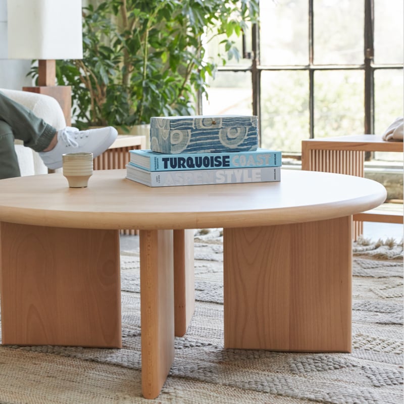 Eco-Friendly Zero Waste Coffee Table - Sustainable Wooden Living Room Furniture for Small Spaces | Perfect for Apartments, Eco-Conscious Homes & Minimalist Decor