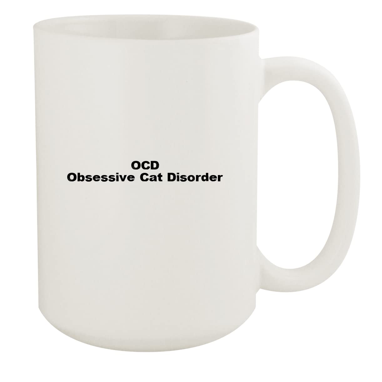 OCD Obsessive Cat Disorder - 15oz White Ceramic Coffee Mug - Perfect for Cat Lovers, Office Use & Gift Giving