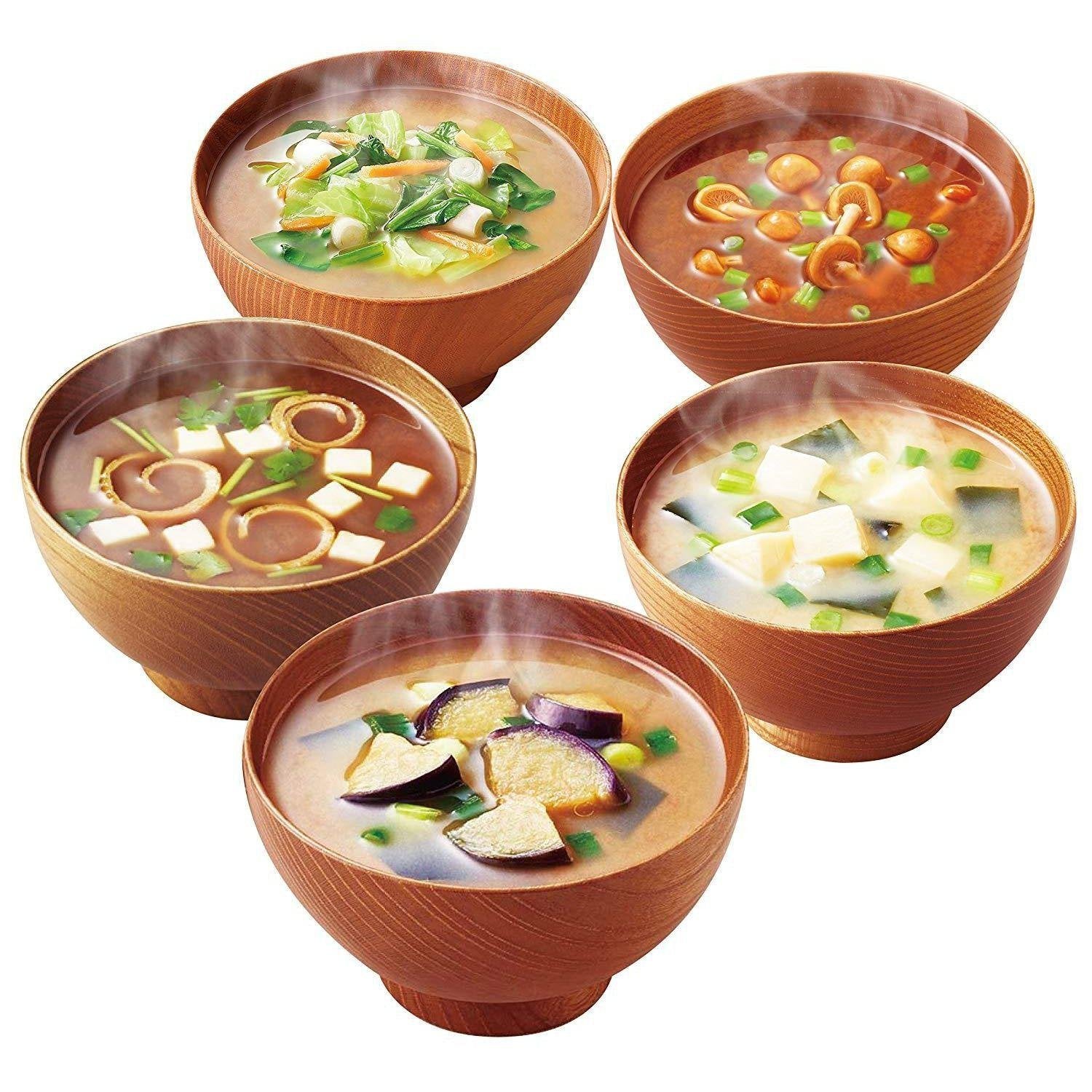 Amano Foods Freeze Dried Japanese Miso Soup - Low Sodium, Gluten-Free, 10 Servings - Perfect for Camping, Office Lunch & Quick Healthy Meals