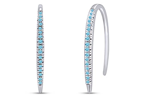 White Gold Over : Simulated Aquamarine