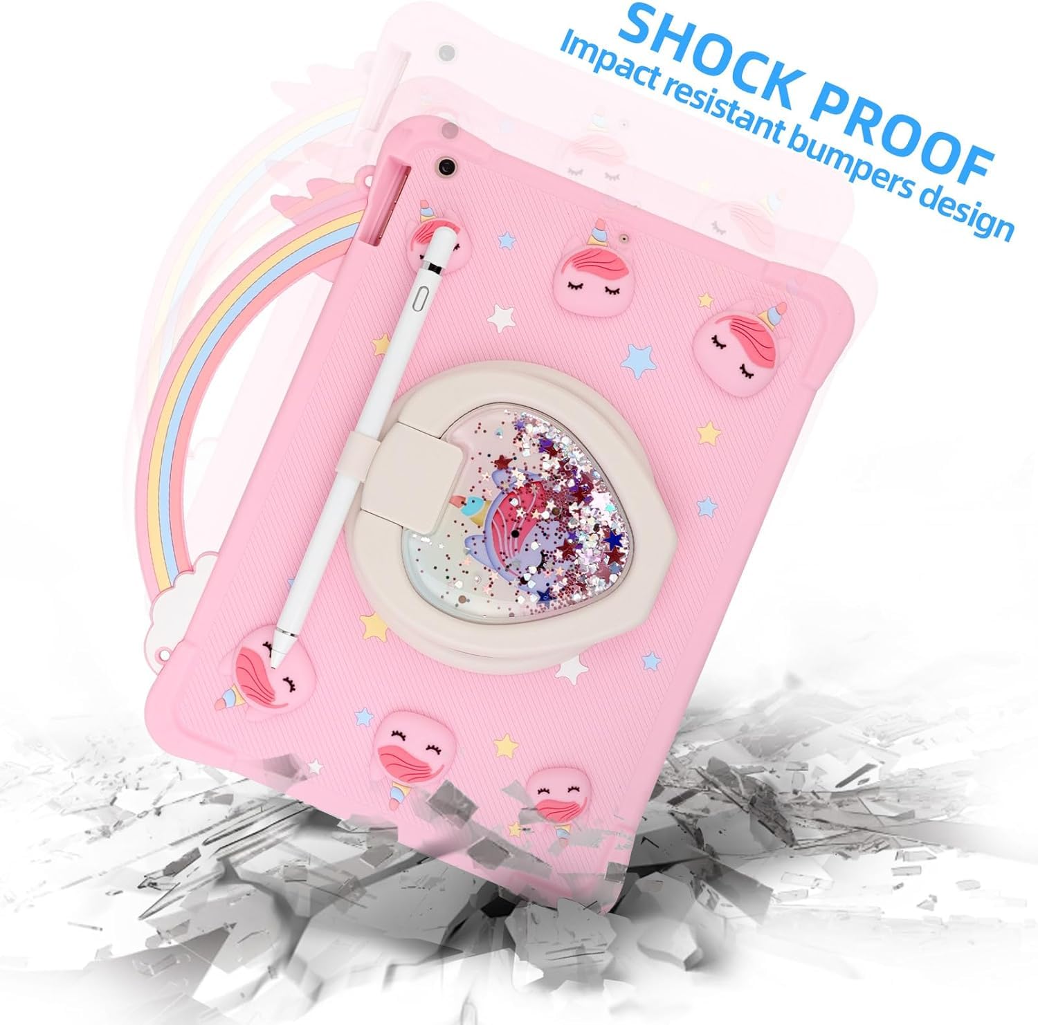 Rainbow Unicorn iPad Air Case for 10.9