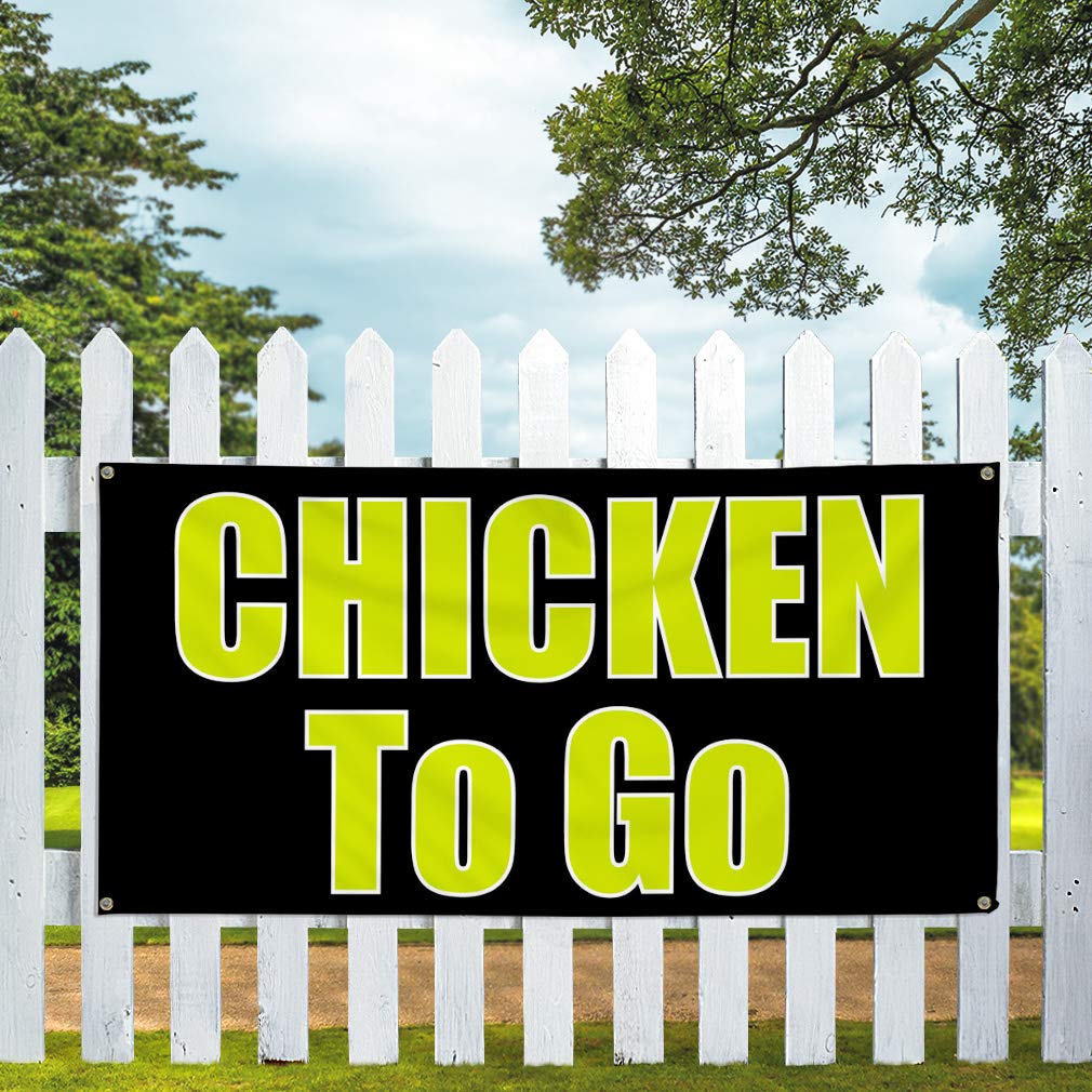 Durable 60x144 Inches Vinyl Banner with 10 Grommets - Weatherproof Outdoor Advertising Sign for Restaurants, Food Trucks & Industrial Use | Perfect for Yard Sales, Events & Promotions