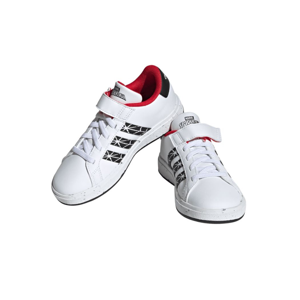 Adidas Grand Court X Marvel Spider Man Kids Sneakers - Lightweight & Durable Shoes for Boys & Girls - Perfect for School, Sports & Casual Wear
