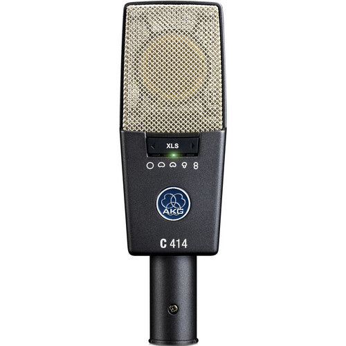 AKG C414 XLS Large Diaphragm Multipattern Condenser Microphone - Professional Studio Recording, Live Performance & Podcasting