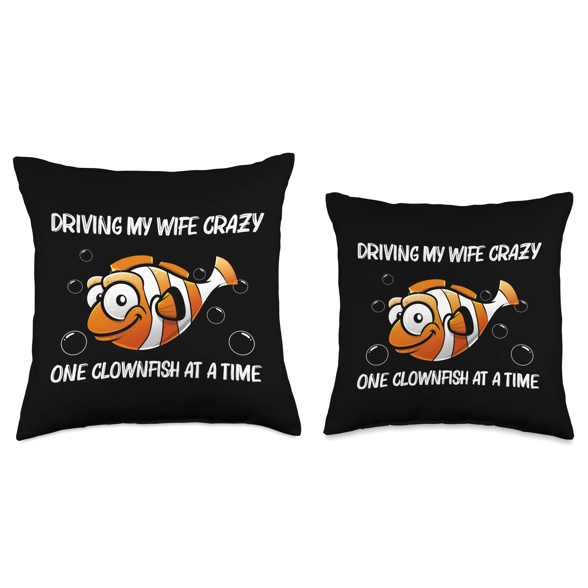 Clownfish Throw Pillow 18x18 - Best Ocean Gift for Men & Dads