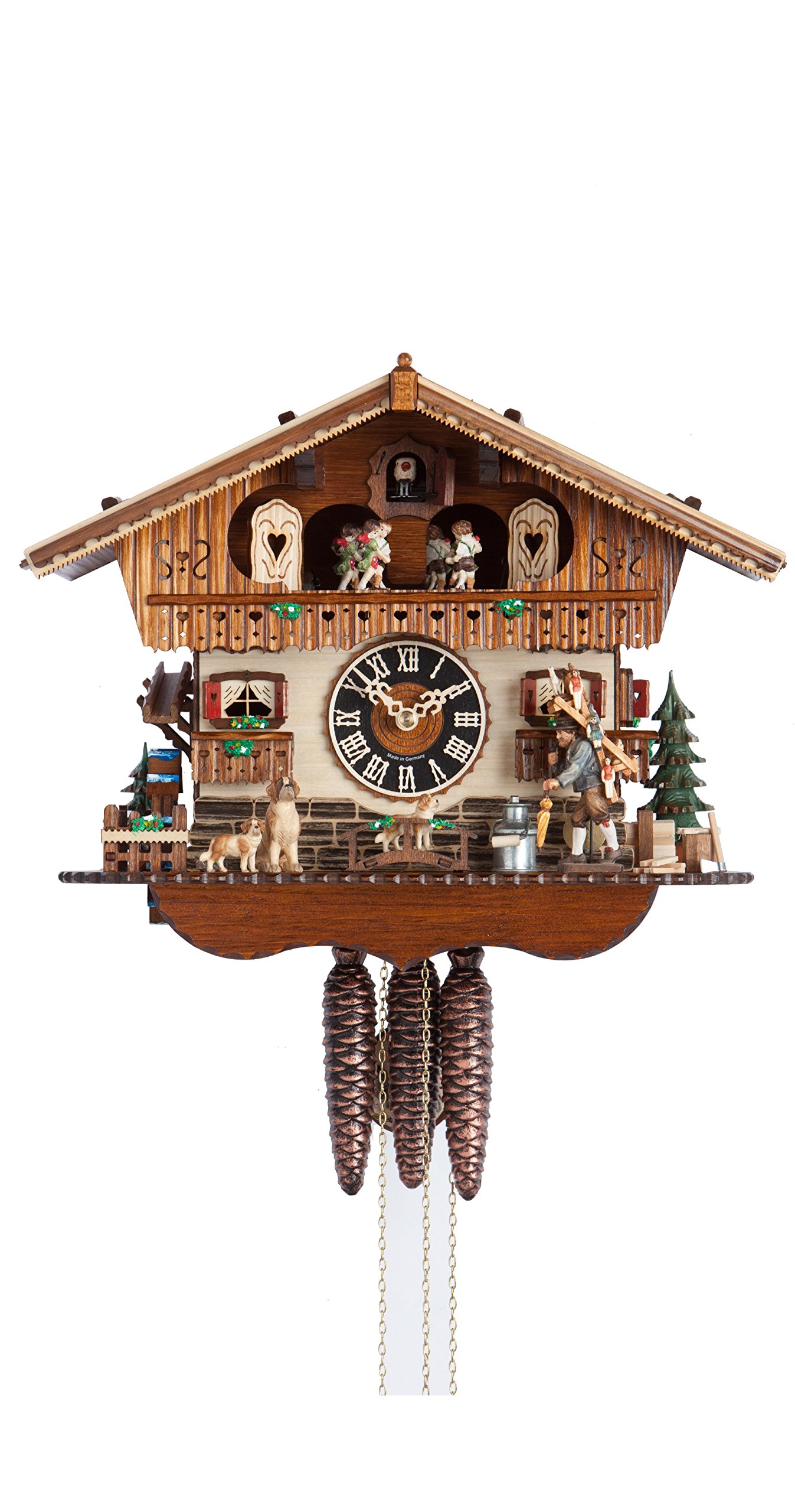 Authentic Handcrafted Bavarian Cuckoo Clock - HO 6768T - Traditional German House Style - Perfect for Home Décor, Gift Giving & European Theme Rooms