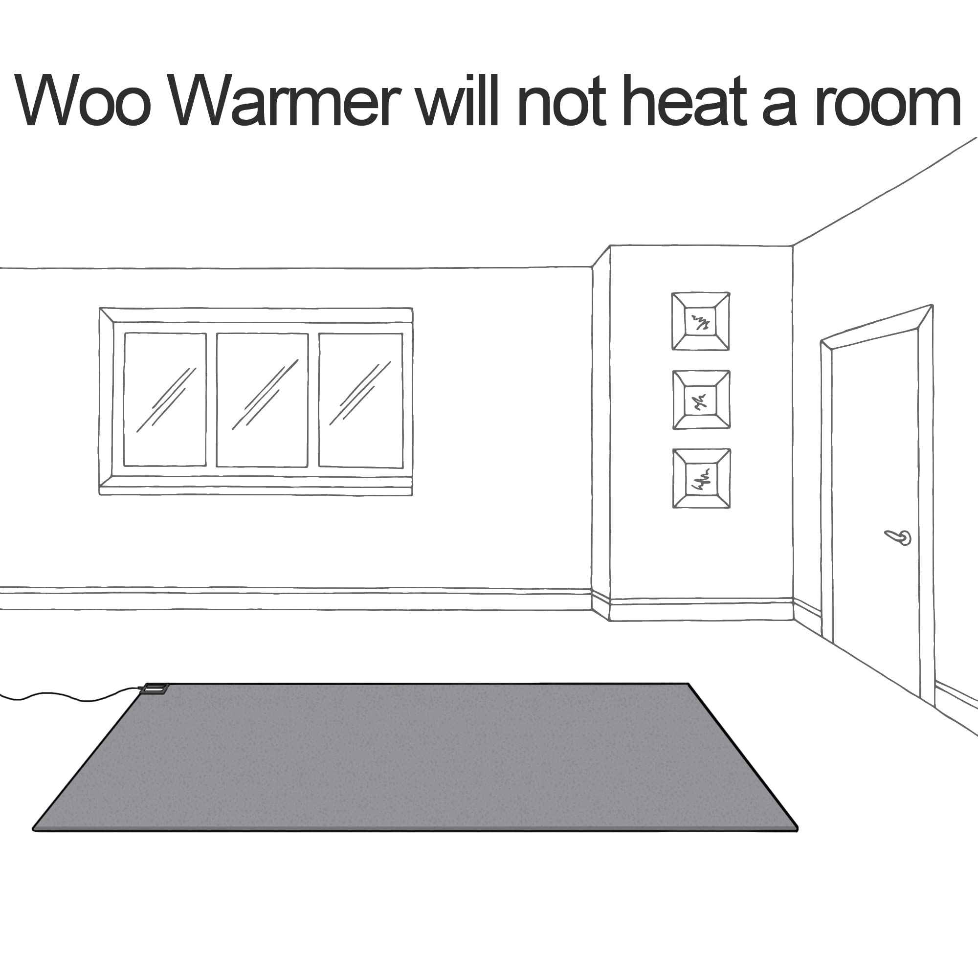 Premium Electric Heated Carpet Mat - 720W Large 92