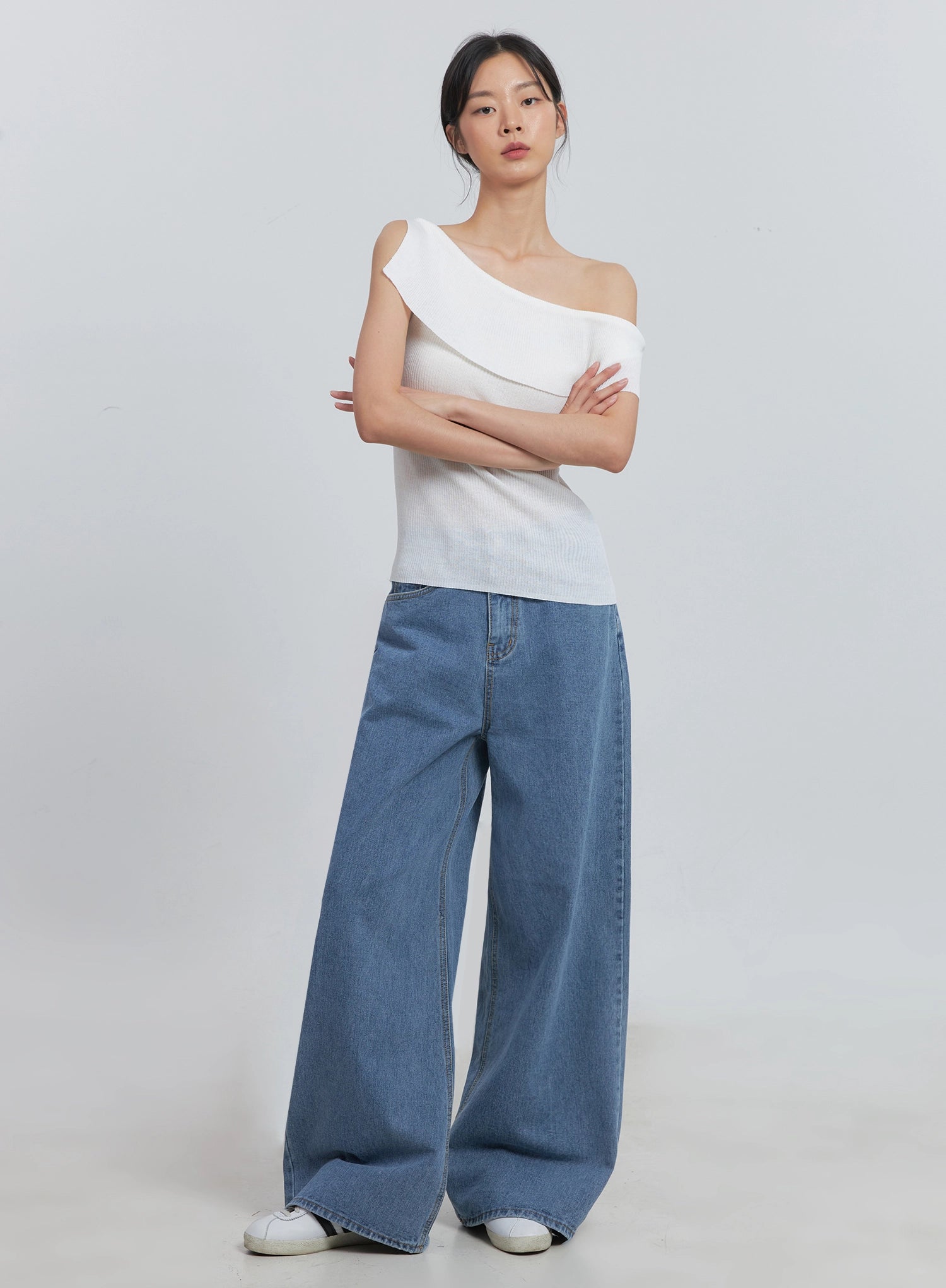 Daniela High Waisted Wide Leg Jeans for Women - Stretchy Comfort Denim Pants - Perfect for Casual Outings, Office Wear & Date Nights