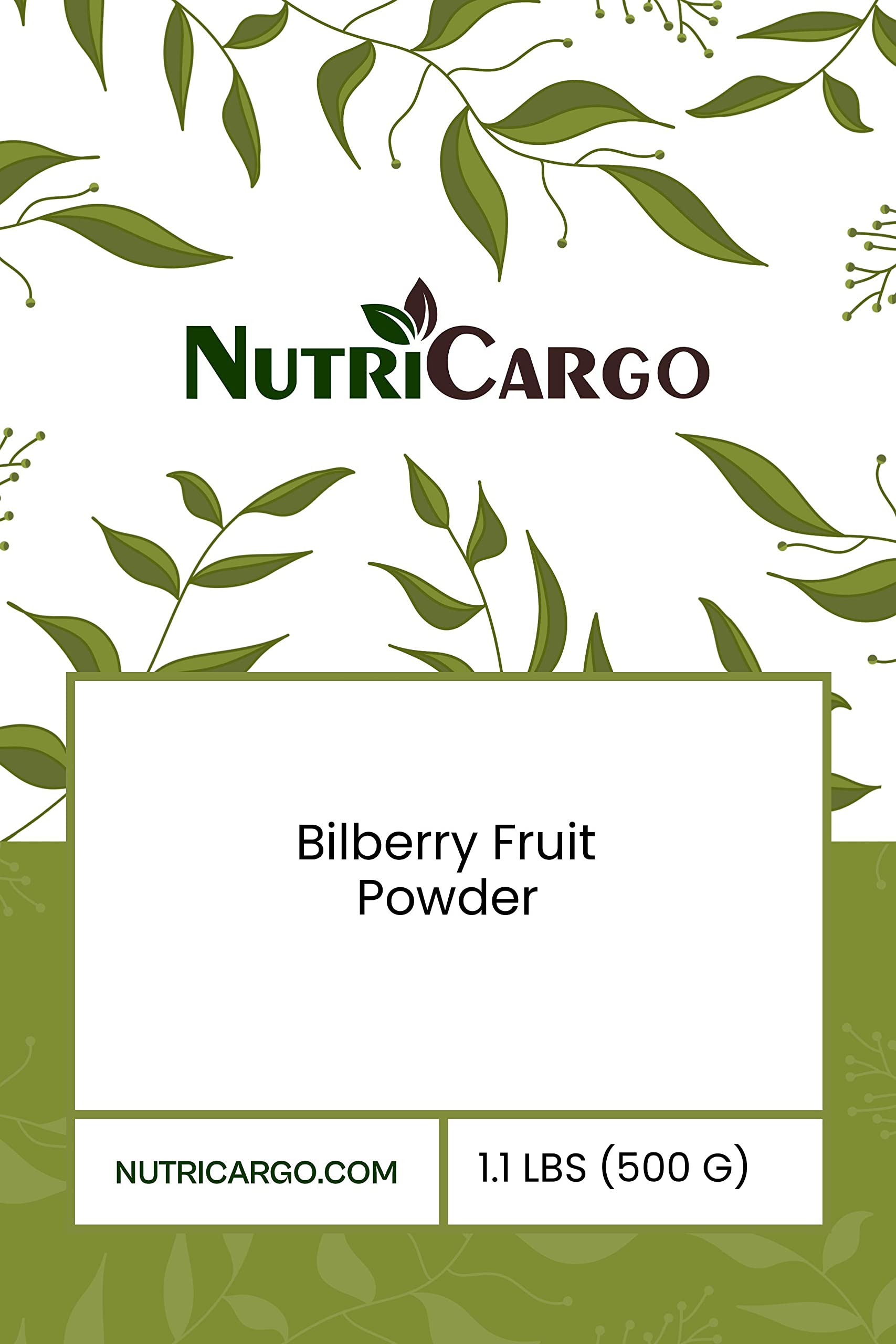 Organic Bilberry Fruit Powder 1.1 LBS (500g) - Antioxidant Rich Superfood for Smoothies, Baking & Eye Health Support | Vegan, Gluten-Free, Non-GMO | Great for Desserts, Yogurt & Healthy Recipes