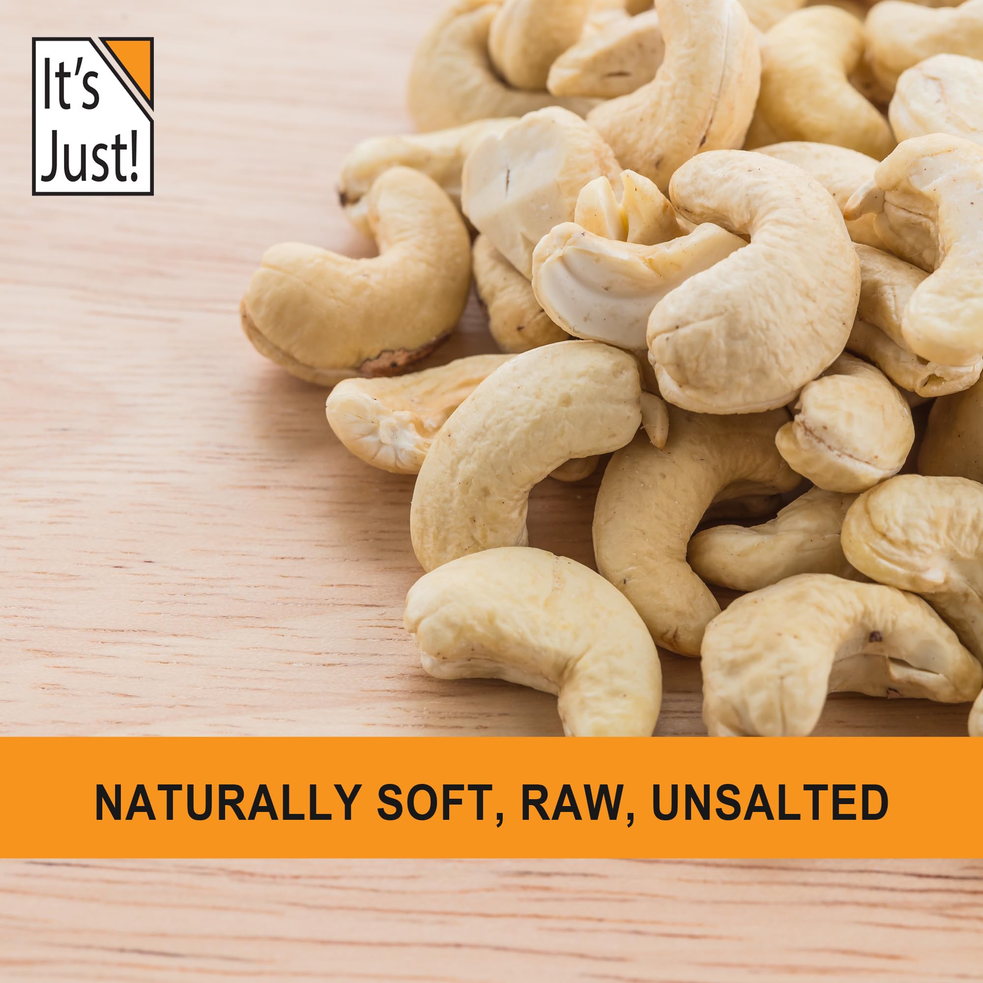 Premium Whole Cashews - Raw, Unsalted, Soft Fancy Nuts (1.5 lb) | Healthy Snack for Office, Travel & Vegan Diet