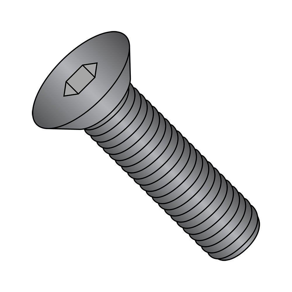 Black Oxide M5-0.8x25mm Flat Screw - Hex Socket Drive - 100pcs for DIY & Machinery