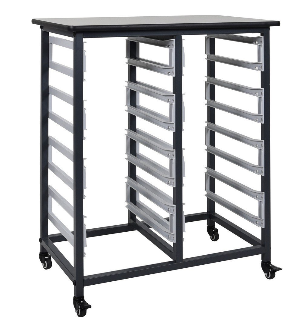 Luxor MBS DR 8S4L Mobile Bin System - Double Row Storage Solution for Warehouse Organization & Industrial Shelving