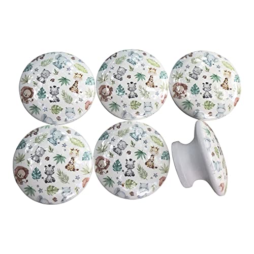 Set of 6 Jungle Nursery Cabinet Knobs