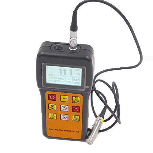 Digital Coating Thickness Gauge 0-1250μm | Aluminum Coating Thickness Meter for Non-Magnetic Layers | Perfect for Automotive, Marine & Industrial Paint Measurement