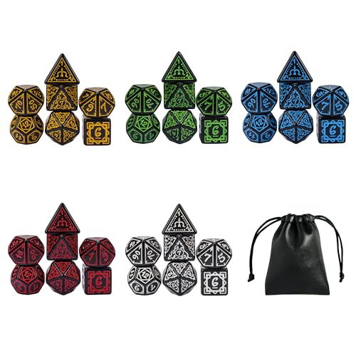5sets/35pcs Druid Dice