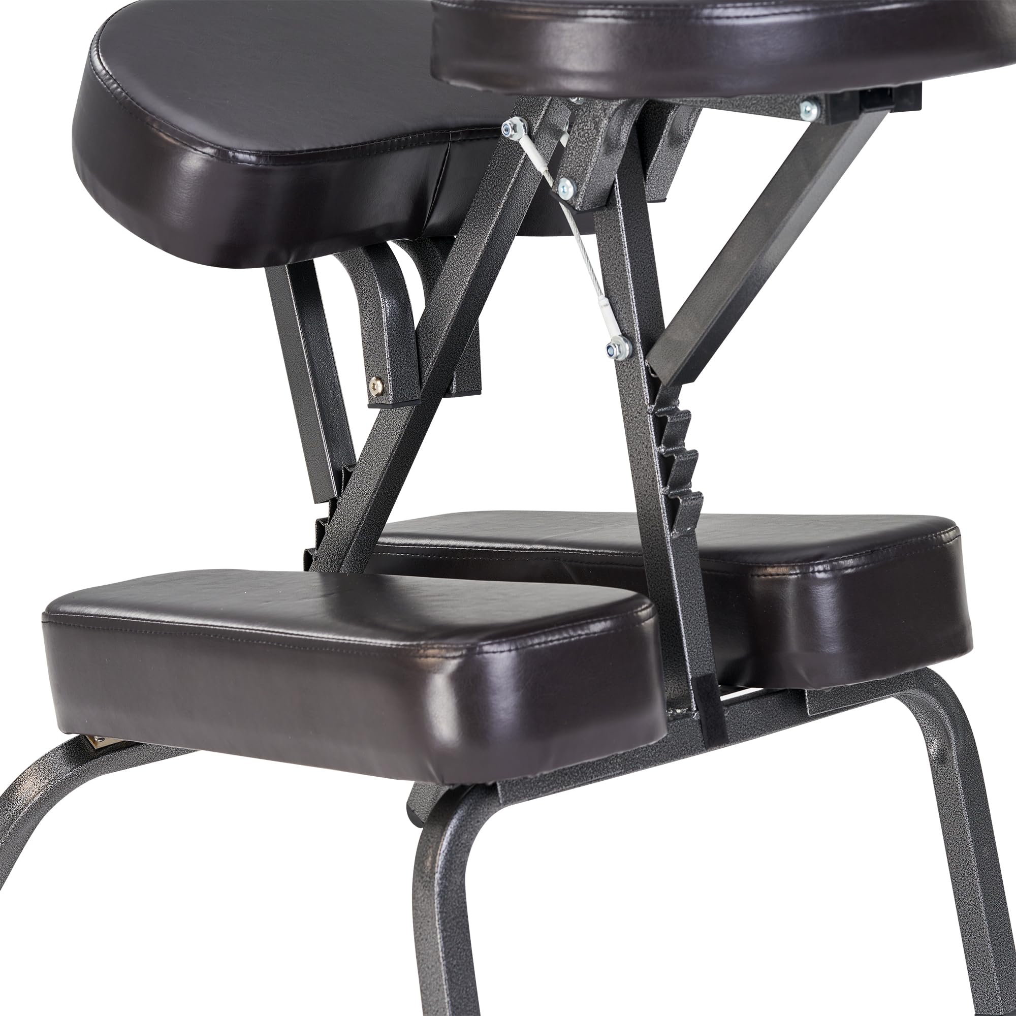 Portable Full Body Massage Chair with Carrying Bag - Adjustable Height Folding Tattoo & Salon Chair with Face Cradle - Lightweight Design for Home, Spa & Tattoo Parlors (Coffee Brown)